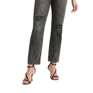 Express jeans black denim slim super high rise